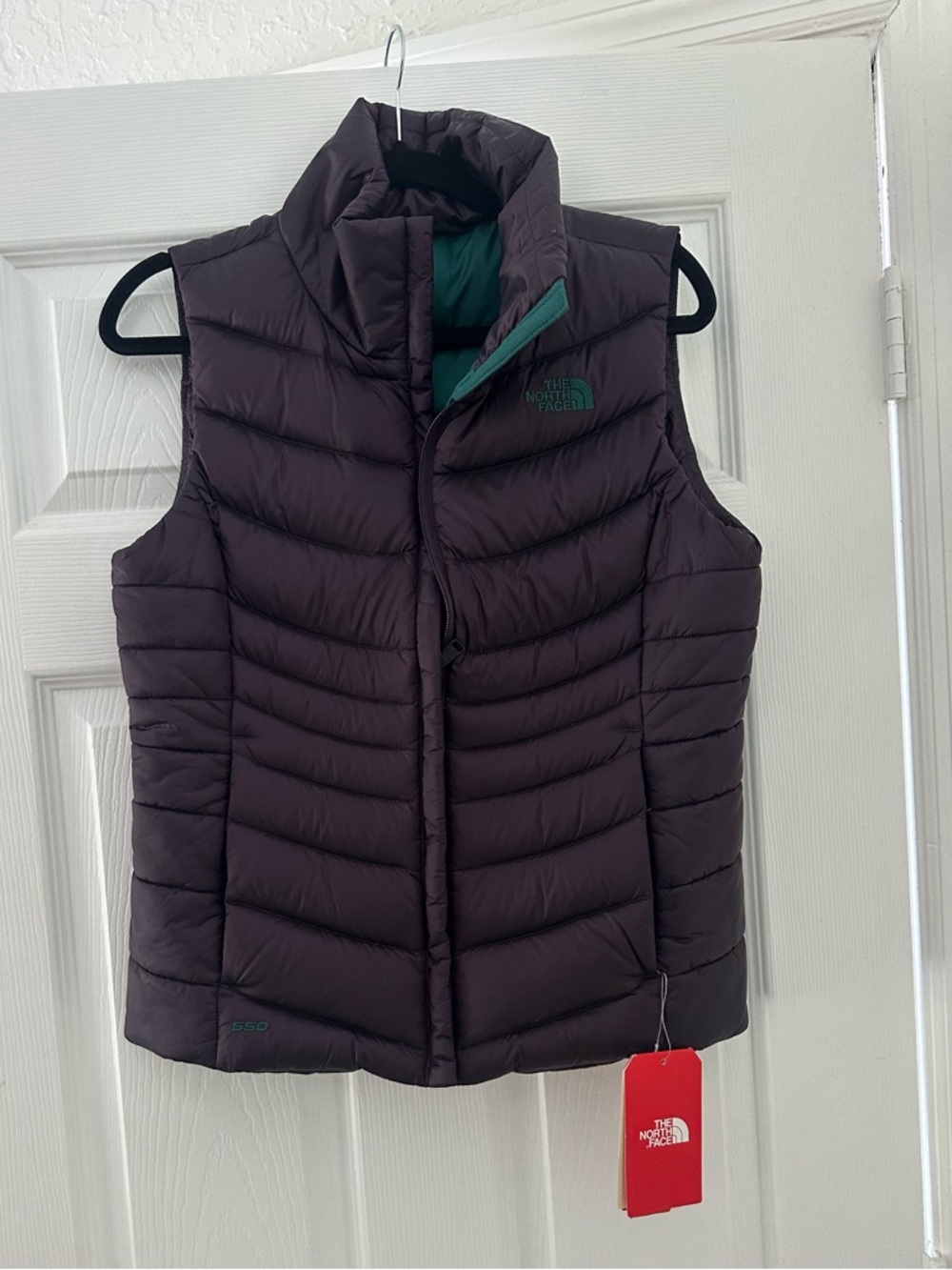 The North Face Woman’s Aconcagua Vest II Galaxy Purple with Teal Logo